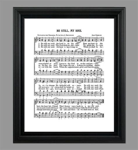 Be Still My Soul Hymn Lyrics Sheet Music Art Hymn Art Hymn Sheet Home ...