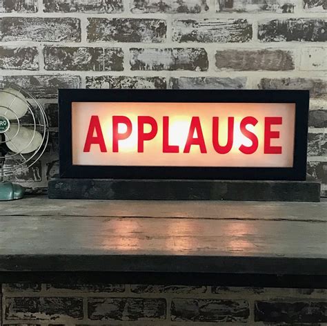 Lighted applause sign - back lit sign for home decor - wood frame