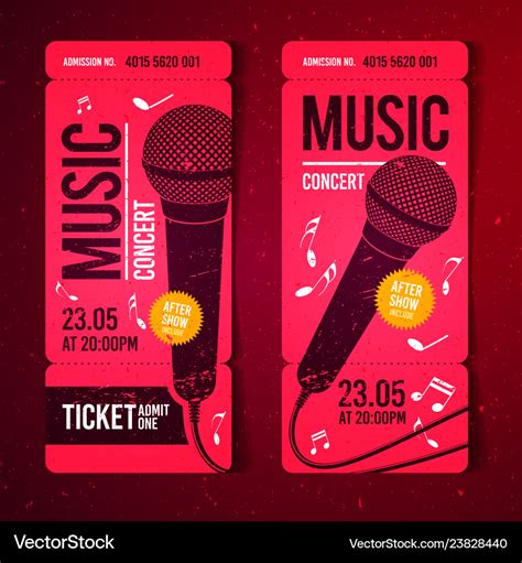 Concert Ticket Design Samples