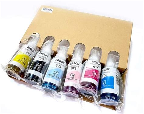 Epson 673 INK, packing ink. From Epson L1800,Epson L805 printer. For Epson L1800 L805,L800,T50 ...