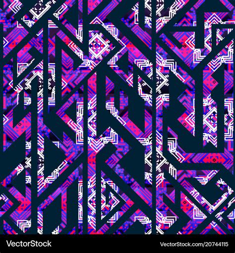 Purple geometric seamless pattern Royalty Free Vector Image