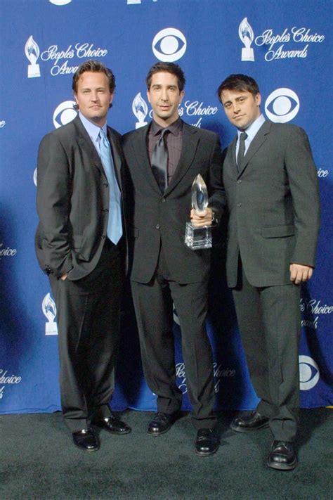 Actors Matthew Perry, David Schwimmer and Matt LaBlanc pose with their ...