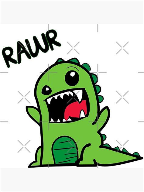 "Dinosaur rawr" Poster for Sale by Enekos | Redbubble