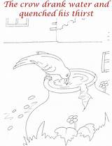 Thirsty Crow Story Coloring Page For Kids 42% OFF sketch template