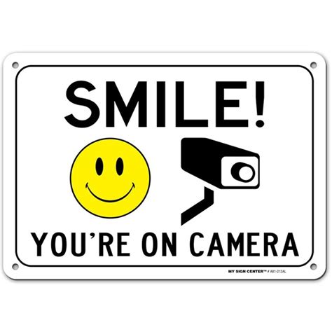 Smile You're on Camera Sign Video Surveillance Warning - Etsy