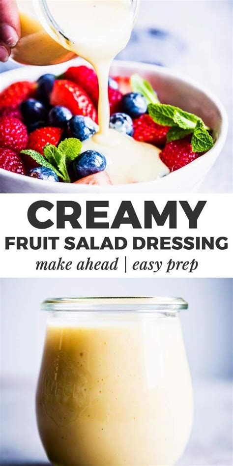 Creamy fruit salad dressing – Artofit