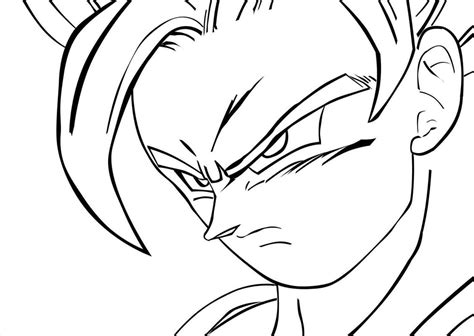 Goku Face Drawing at GetDrawings | Free download