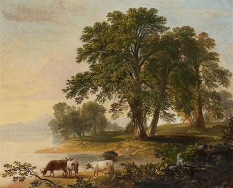 Asher Brown Durand - Pastoral Scene at Lake’s Edge | Painting, Art ...