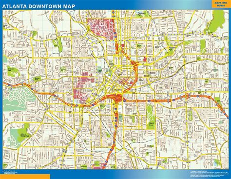 Atlanta downtown biggest wall map | Biggest wall maps of the world.