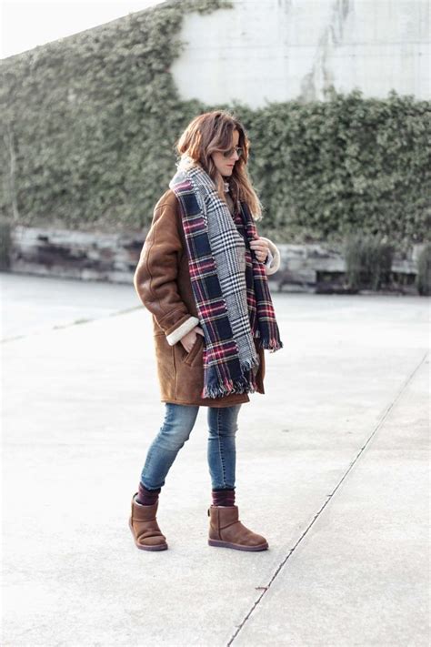 Inspiration for shearling coats. Winter Coat. Ugg mini booties ...