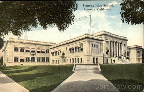 Pomona High School California Postcard