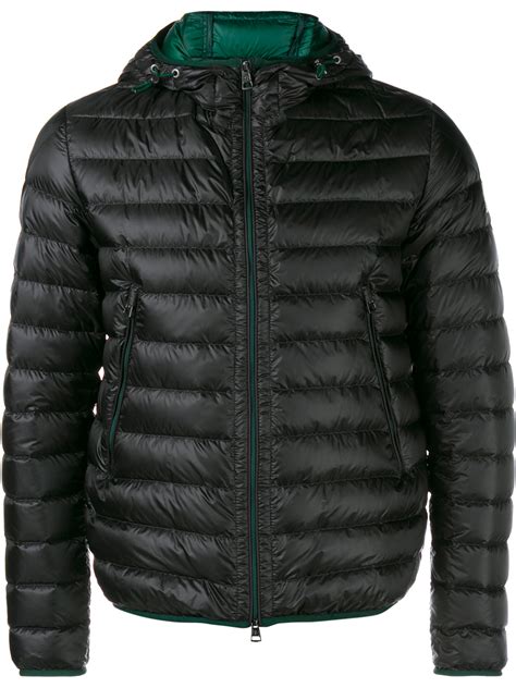 Moncler Quilted Feather Down Jacket in Black for Men | Lyst