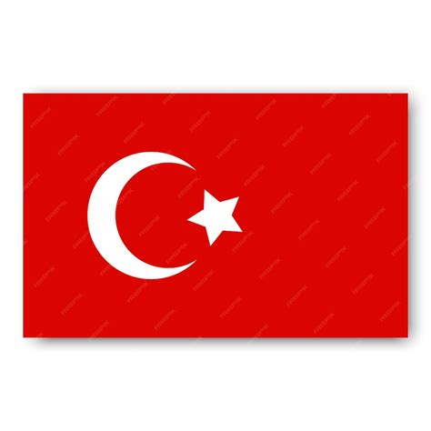 Vector de la bandera de turquía insignia turca el símbolo de la estrella de estambul y la luna ...