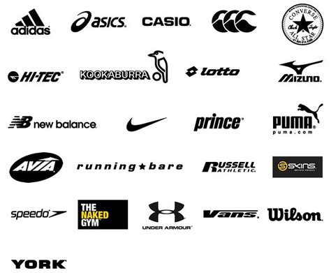 sports-apparel-brands | Sports brand logos, Sports brands, Clothing logo