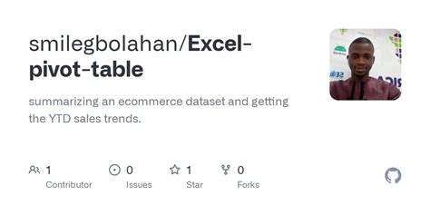 GitHub - smilegbolahan/Excel-pivot-table: summarizing an ecommerce ...