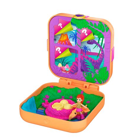 Polly Pocket Hidden Hideouts Lila Dino Discovery Compact, Micro Doll ...