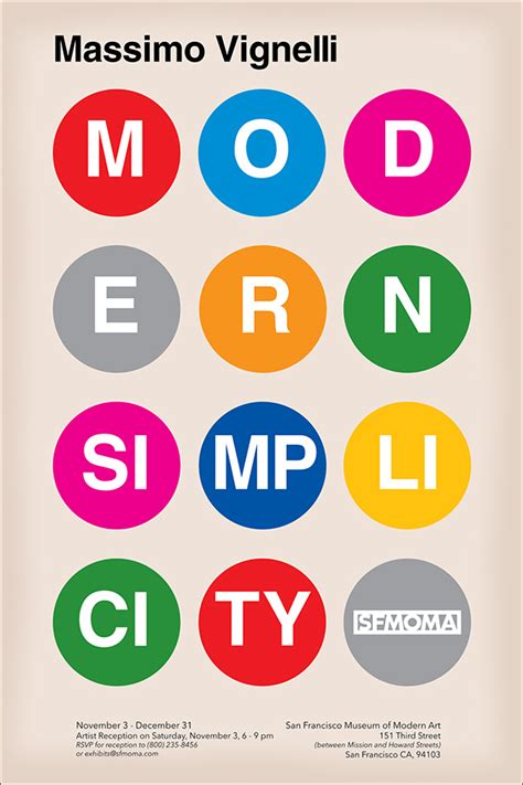 Artist Exhibit Poster - Massimo Vignelli :: Behance