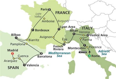 Map of Gems Of Italy, France & Spain | Travel | Pinterest | Country ...