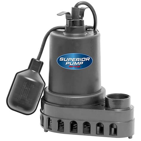 Superior Pump 92330 1/3 HP Thermoplastic Side-Discharge Sump Pump ...