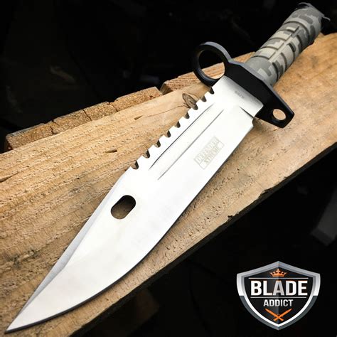 13" Military Survival Rambo Fixed Blade Hunting Knife Bayonet Tactical Bowie NEW - MEGAKNIFE