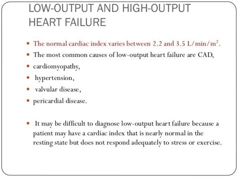 Heart Failure: High Output Heart Failure