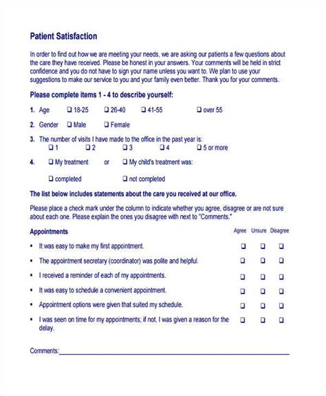 FREE 8+ Patient Feedback Forms in PDF | MS Word