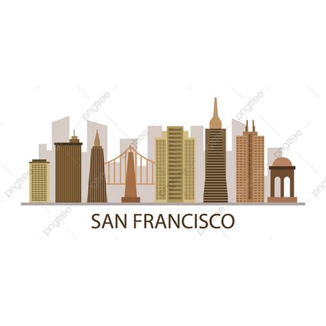 San Francisco Skyline Vector at Vectorified.com | Collection of San ...