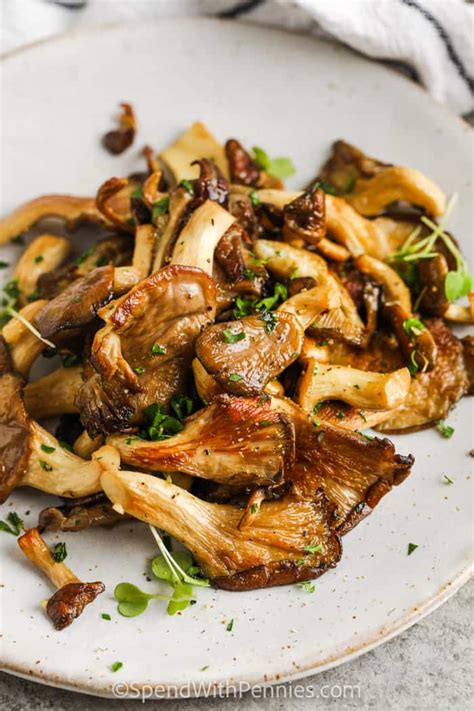 Garlic Butter Oyster Mushrooms - Spend With Pennies