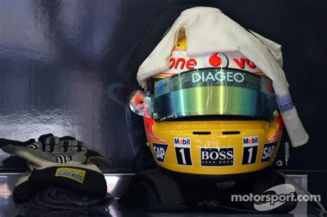 Lewis Hamilton, McLaren Mercedes, helmet and gloves at Turkish GP