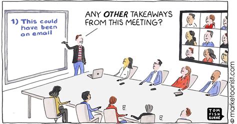 meeting overload, hybrid work, and asynchronous communication - Marketoonist | Tom Fishburne