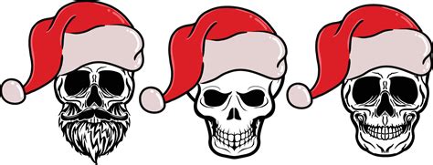 Santa skull vector mascot character 27013072 Vector Art at Vecteezy