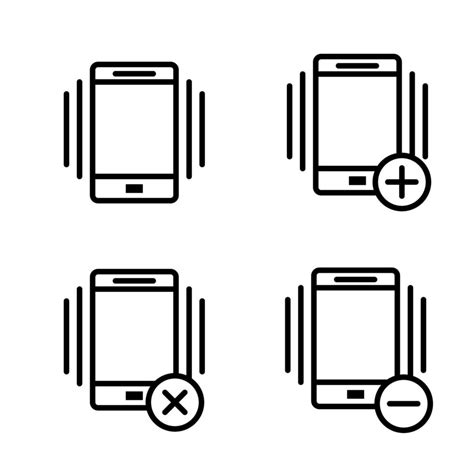 set of vibration Smartphone vector icon 22342454 Vector Art at Vecteezy