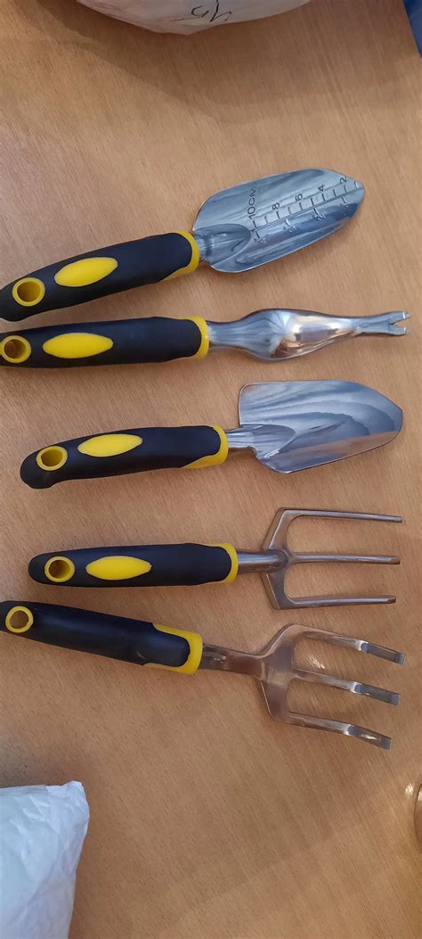 Garden Tool Set 5 Piece Heavy Duty Gardening Kit With Soft Rubber Hand