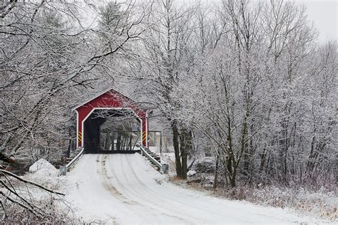 Winter Covered Bridge Wallpaper - WallpaperSafari