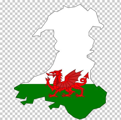 Welsh Flag Outline Clipart