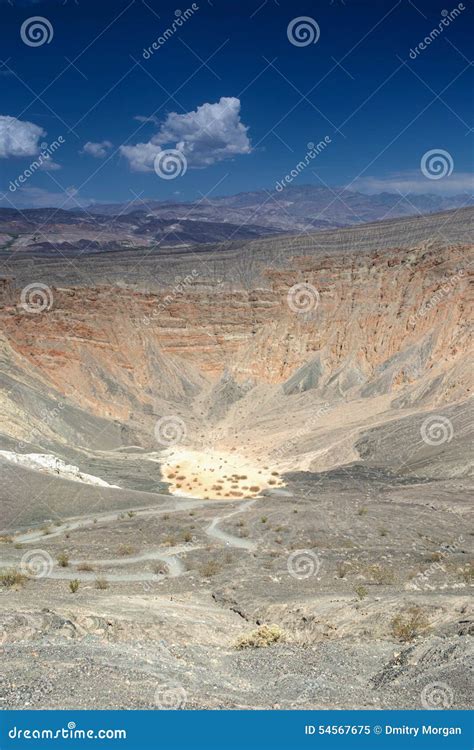 Ubehebe Volcano in Death Valley National Park. the Ubehebe Crate Stock ...