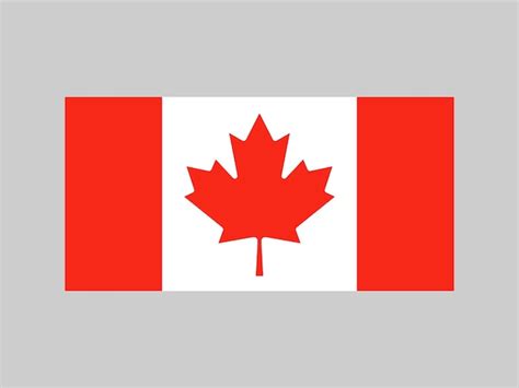 Premium Vector | Canada flag official colors and proportion vector ...