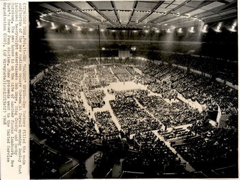 LG970 1968 Wire Photo NEW MADISON SQUARE GARDEN OPENS New York Aerial Crowd | eBay