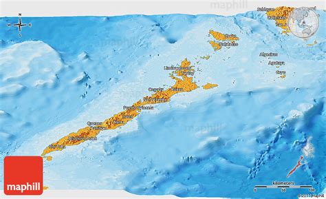 Political Panoramic Map of Palawan