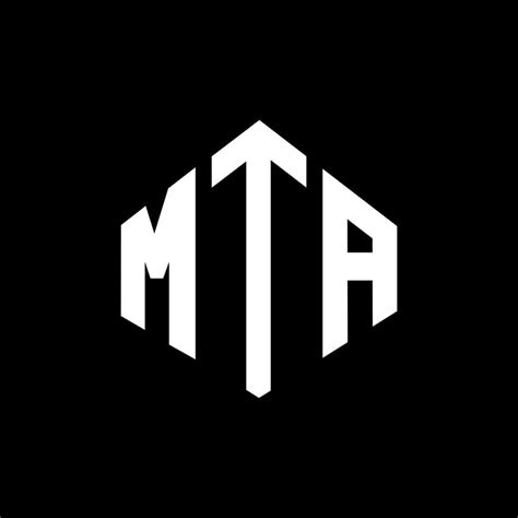 diseño de logotipo de letra mta con forma de polígono. diseño de ...