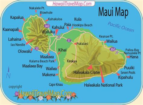 Maui Map | Maui map, Travel hawaii maui, Maui travel