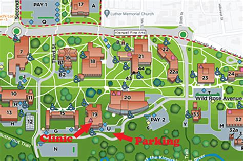 Directions to Clinic and Parking | University of Wisconsin River Falls