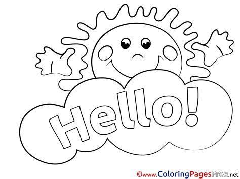 43 best ideas for coloring | Hello Coloring Sheet