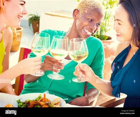 Diverse People Friends Hanging Out Drinking Concept Stock Photo - Alamy