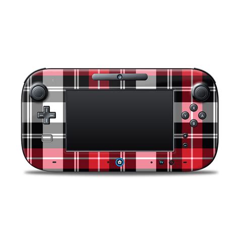 Red Plaid Nintendo Wii U Controller Skin | iStyles