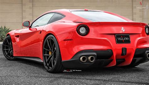 Flawless Super Car Rocking Awesome Wheels: Red Ferrari F12 on Vellano Wheels — CARiD.com Gallery