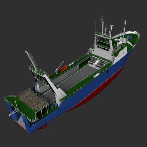 stern trawler 3d model