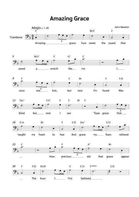 Amazing Grace (arr. Jackson Spindler) by John Newton Sheet Music for ...