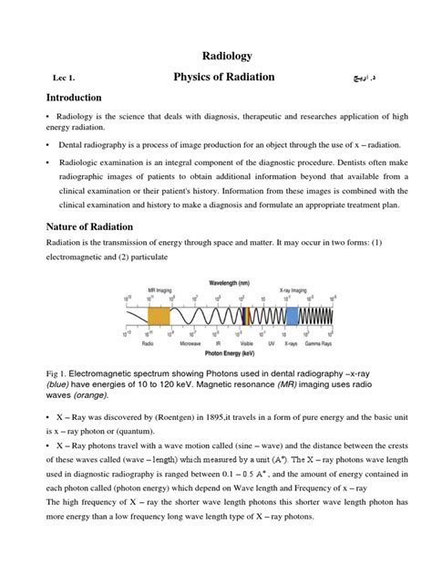 Physics of Radiation | PDF | X Ray | Electron