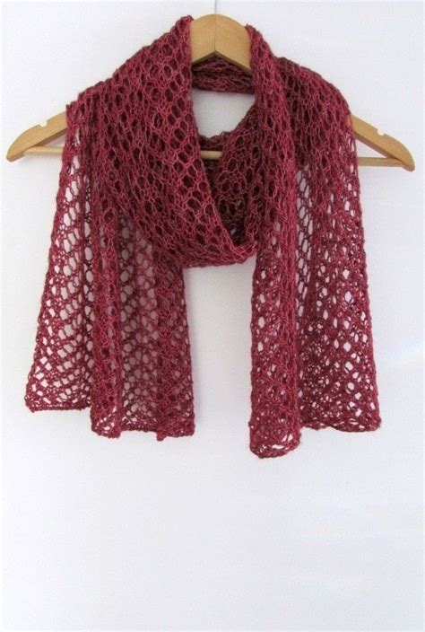 Simple Lace Knit Scarf | Knitting patterns free scarf, Lace knitting ...